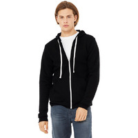 Unisex Triblend Sponge Fleece Full-Zip Hoodie - cHAR BLK TRIBLND - XS(D0102H78EL8)