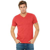 Unisex Triblend V-Neck T-Shirt - BLUE TRIBLEND - S(D0102H7WXcT)