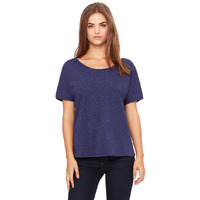 Ladies Slouchy T-Shirt - WHITE MARBLE - S(D0102H7W58X)