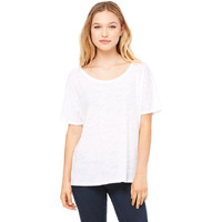 Ladies Slouchy T-Shirt - WHITE MARBLE - S(D0102H7W5JX)