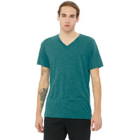 Unisex Triblend V-Neck T-Shirt - BLUE TRIBLEND - S(D0102H7WXTP)