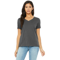 Ladies Relaxed Jersey V-Neck T-Shirt - BERRY - S(D0102H7KHTP)