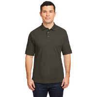 Mens 6 oz Ringspun cotton Piqu Short-Sleeve Polo - WHITE - 5XL(D0102H7NJLP)