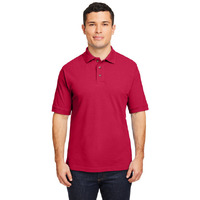 Mens 6 oz Ringspun cotton Piqu Short-Sleeve Polo - WHITE - 5XL(D0102H7NJcJ)