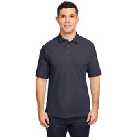 Mens 6 oz Ringspun cotton Piqu Short-Sleeve Polo - WHITE - 5XL(D0102H7NJ0T)