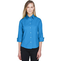 Ladies Perfect Fit34-Sleeve Stretch Poplin Blouse - LIME - S(D0102H7YEBX)
