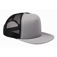 Big Accessories BX030 5-Panel Foam Front Trucker Cap