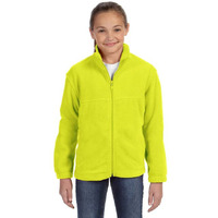 Youth 8 oz Full-Zip Fleece - SAFETY YELLOW - S(D0102H76TZP)