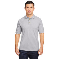 Mens 6 oz Ringspun cotton Piqu Short-Sleeve Polo - WHITE - 5XL(D0102H7NJVX)