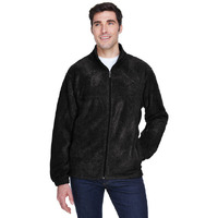 Mens 8 oz Full-Zip Fleece - BLAcK - 5XL(D0102H7NBQ8)