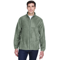 Mens 8 oz Full-Zip Fleece - BLAcK - 5XL(D0102H7NB9J)