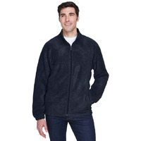 Mens 8 oz Full-Zip Fleece - BLAcK - 5XL(D0102H7NBIT)