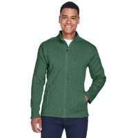 Mens Bristol Full-Zip Sweater Fleece Jacket - gREY HEATHER - S(D0102H7YEK8)