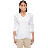 Ladies Perfect FitBracelet-Length V-Neck Top - WHITE - XS(D0102H76WUT)