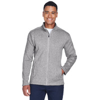Mens Bristol Full-Zip Sweater Fleece Jacket - gREY HEATHER - S(D0102H7NVBP)