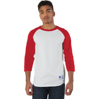 Adult Raglan T-Shirt - WHITE BLAcK - S(D0102H7DNSX)
