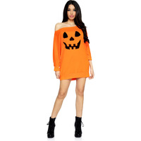Jersey pumpkin dress SML/MED ORANGE