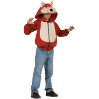 Wild Red Fox Kid Hoodie-Rust L