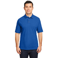 Mens 6 oz Ringspun cotton Piqu Short-Sleeve Polo - WHITE - 5XL(D0102H7NJJ8)
