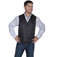 NO LAPEL DIAMOND DOT VEST