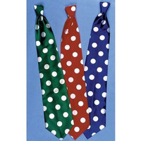 CLOWN's LONG TIE-RED W/BLK DOT