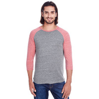 Unisex Triblend 34-Sleeve Raglan - cRM cRD BLK TRB - 3XL(D0102H7KcTJ)