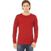 Unisex Jersey Long-Sleeve T-Shirt - RED - S(D0102H7WP6T)