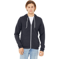 Unisex Sponge Fleece Full-Zip Hooded Sweatshirt - ASPHALT - 2XL(D0102H7WDUX)