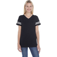 Ladies Football T-Shirt - BLAcK WHITE - 2XL(D0102H2HEMU)