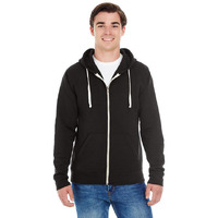 Adult Triblend Full-Zip Fleece Hooded Sweatshirt - BLAcK TRIBLEND - XS(D0102H78TN2)