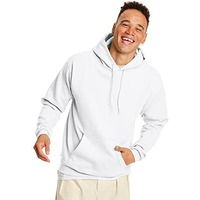 Unisex Ecosmart 5050 Pullover Hooded Sweatshirt - WHITE - S(D0102H7K3ZP)
