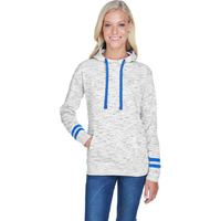 Ladies Melange Scuba Neck Sweatshirt - WHITE BLAcK - S(D0102H76QVP)