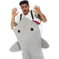 Shark Attack, features easy step-in foam shark with adjustable straps and non-lethal teeth