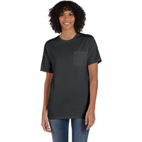 Unisex garment-Dyed T-Shirt with Pocket - BLAcK - S(D0102H7K0SJ)