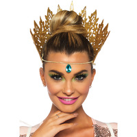 Glitter die cut crown with jewel accent