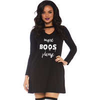 More Boos jersey dress with pockets and keyhole bodice.