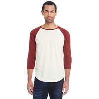 Unisex Triblend 34-Sleeve Raglan - cRM cRD BLK TRB - 3XL(D0102H7NPQX)