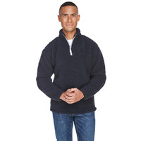 Adult Epic Sherpa Quarter-Zip - OATMEAL HEATHER - S(D0102H76ggP)