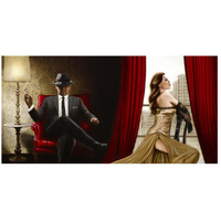 Black Tie, high Heels-Paper Art-26"x14"