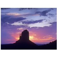 East and West Mittens, buttes at sunrise, Monument Valley, Arizona-Paper Art-18"x14"