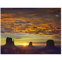 The Mittens and Merrick Butte at sunrise, Monument Valley, Arizona-Paper Art-26"x20"