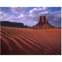 East and West Mittens, buttes with rippled sand, Monument Valley, Arizona-Paper Art-30"x24"