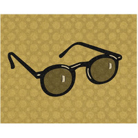 Clothing - Sunglasses-Paper Art-30"x24"