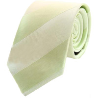 Formal Wear Mens Polyester Skinny Neckties Light Green Diagonal Stripes Ties 7cm