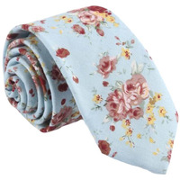 Cotton Neckties Blue Flower Fashion Neckties Men Formal/Casual Decoration 6 cm