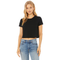 Ladies Flowy cropped T-Shirt - WHITE - S(D0102H7WZ12)