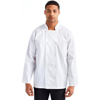 Unisex Studded Front Long-Sleeve chefs Jacket - BLAcK - 2XL(D0102H7ZAWJ)