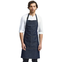 Unisex Jeans Stitch Denim Bib Apron - BLAcK DENIM - OS(D0102H7DQH2)