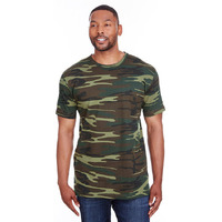 Mens camo T-Shirt - BLUE WOODLAND - S(D0102H7M64P)