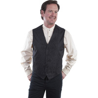 NO LAPEL PAISLEY VEST